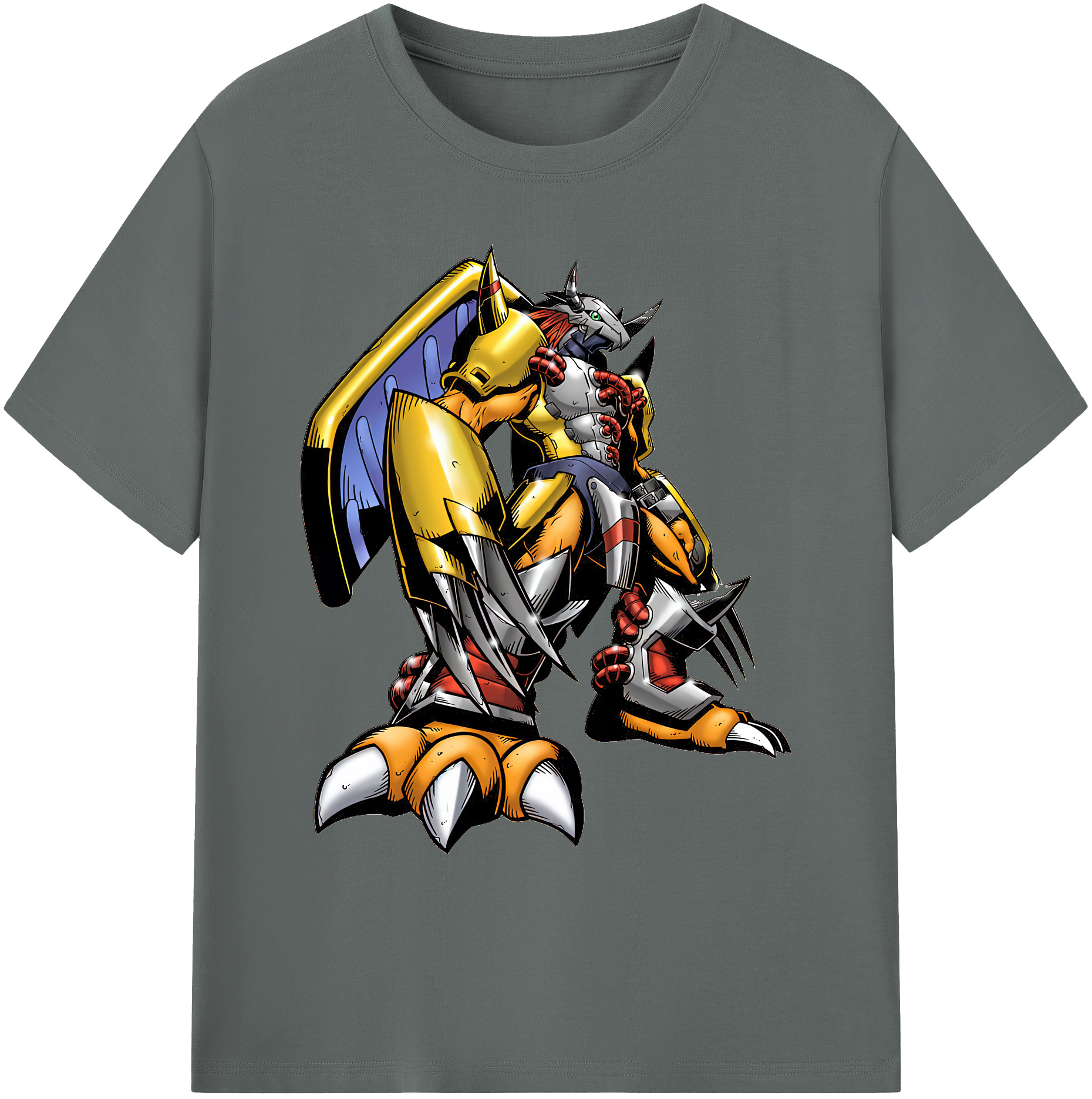 （画像用） Digimon デジタルモンスター/デジモン 綿100％ メンズ半袖Tシャツ｜肌触りやわらか＆通気性